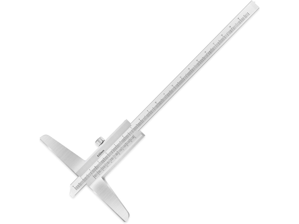 Paquímetro Vernier De 8 Polegadas, Medidor Profundidade 0,02 Mm,