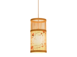 Rebe-lâmpada Pendente Led Estilo Chinês De Madeira Tejedora Zen Com Toldo De Couro Artificial Para Lar Hotel Salão De Chá 111v-240v