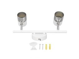 Kit de Trilho de Luz com 2 Lâmpadas, 34,5 Cm de Comprimento, para Lâmpadas Gu10, Branca, 85 265 V. CHABERLU