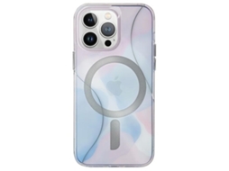 Capa Crepúsculo para iPhone 15 Pro Max UNIQ Pele Sintética Magnética Azul