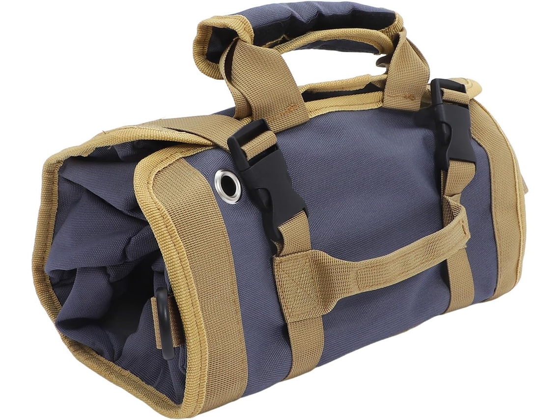 Bolsa De Ferramentas Enrolável Em Lona Resistente, Design Portátil Para Eletricistas, Carpinteiros E Marceneiros