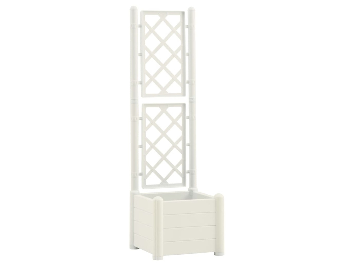 Garden Planter, Garden Planters Vidaxl Branco Polipropileno (43 X 43 X 142 Cm)
