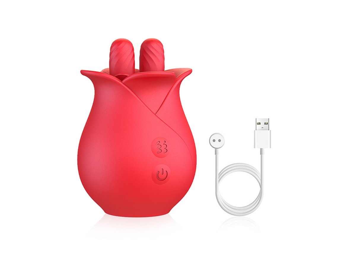Vibrador De Brinquedo Rosa Para Mulheres, Estimulador De Lamber A Lngua Do Clitris (vermelho)