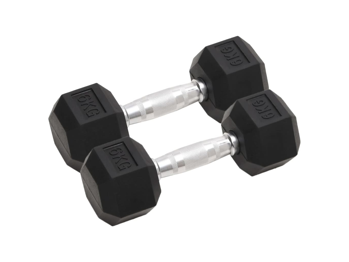 Vidaxl Halteres 2 Pcs 12 Kg Total Ferro Fundido