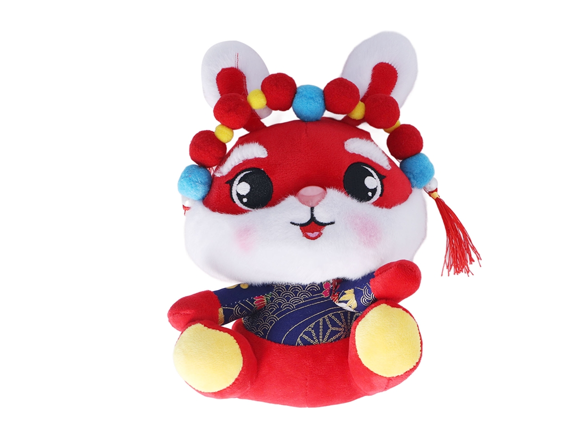 Ats juguete de Conejo de Peluche Exquisito para Niños Y Adultos, Lindo Muñeco de Año Nuevo, Decoración Hogar 7.9in