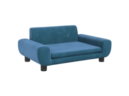 Kids Sofa, Kids Sofas Vidaxl Azul Veludo (70 X 45 X 33 Cm)