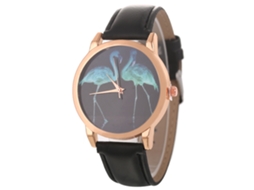 Reloj De Cuero Pu Casual Zhoulianfa Con Patrón De Ave Unisex
