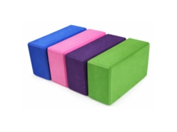 Conjunto de 2 Blocos de Yoga e Pilates em Espuma Eva XAEQUO Cor Aleatória 23x15x7,5 cm