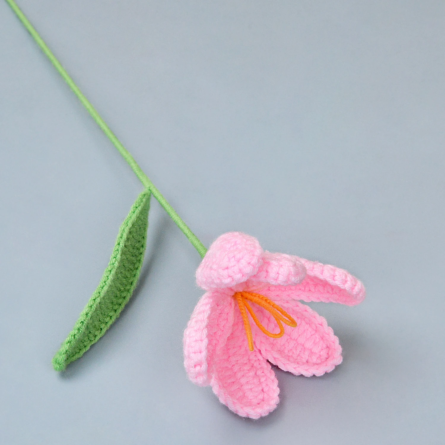 Buquê De Tulipas (rosa Claro) De Crochê, Buquê De Tulipas Tricotado, Uma Ótima Opção Para Presentes.