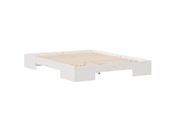 Conjunto 1 Estrutura De Cama Vidaxl Branco Madeira De Pinho Maciça (150 X 200 Cm)