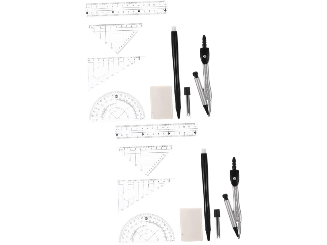 Conjunto De Régua Estacionária Happyyami Com 2 Peças Para Desenho De