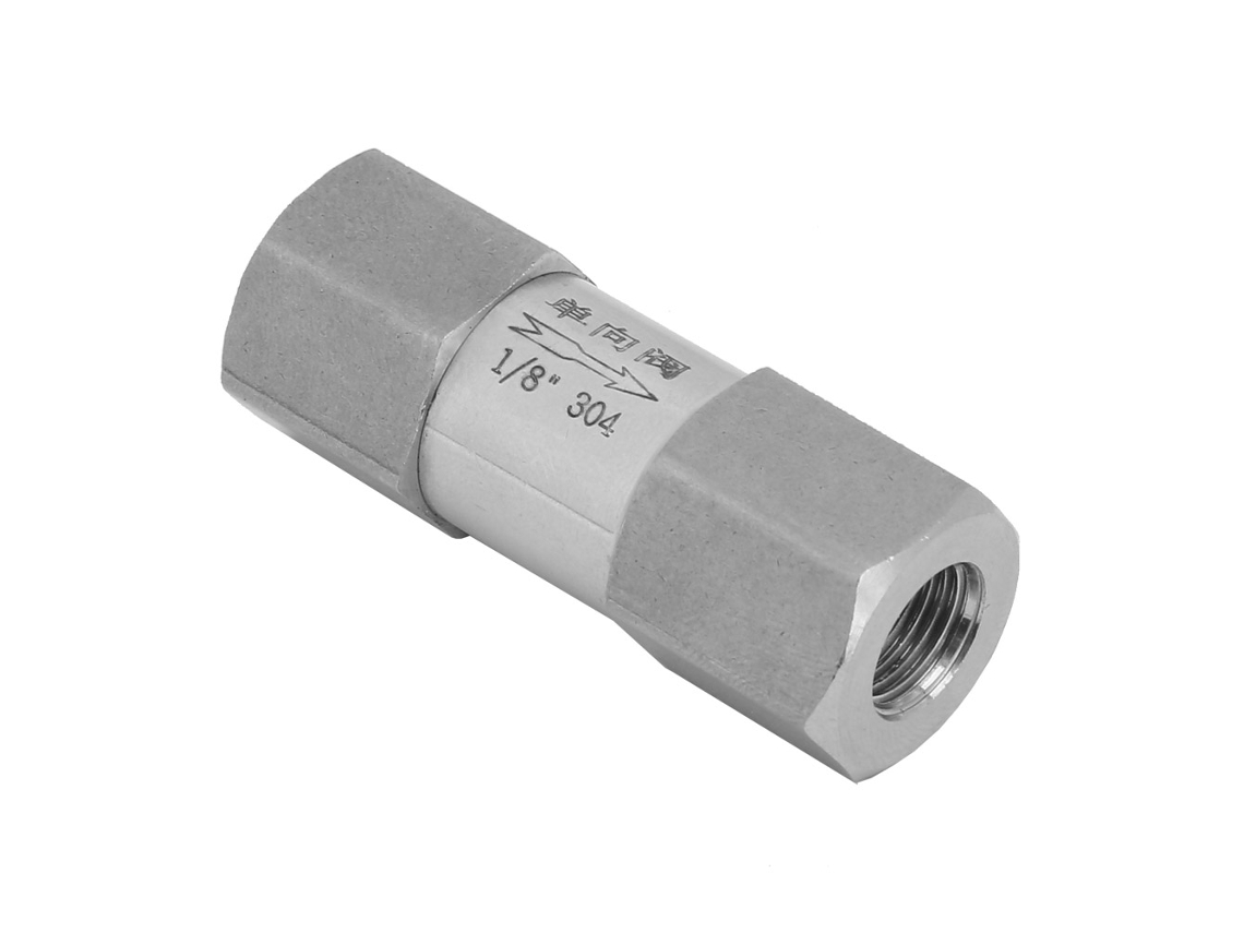 Válvula Check Hexagonal Aço Inox 304 Bspp 1/8"