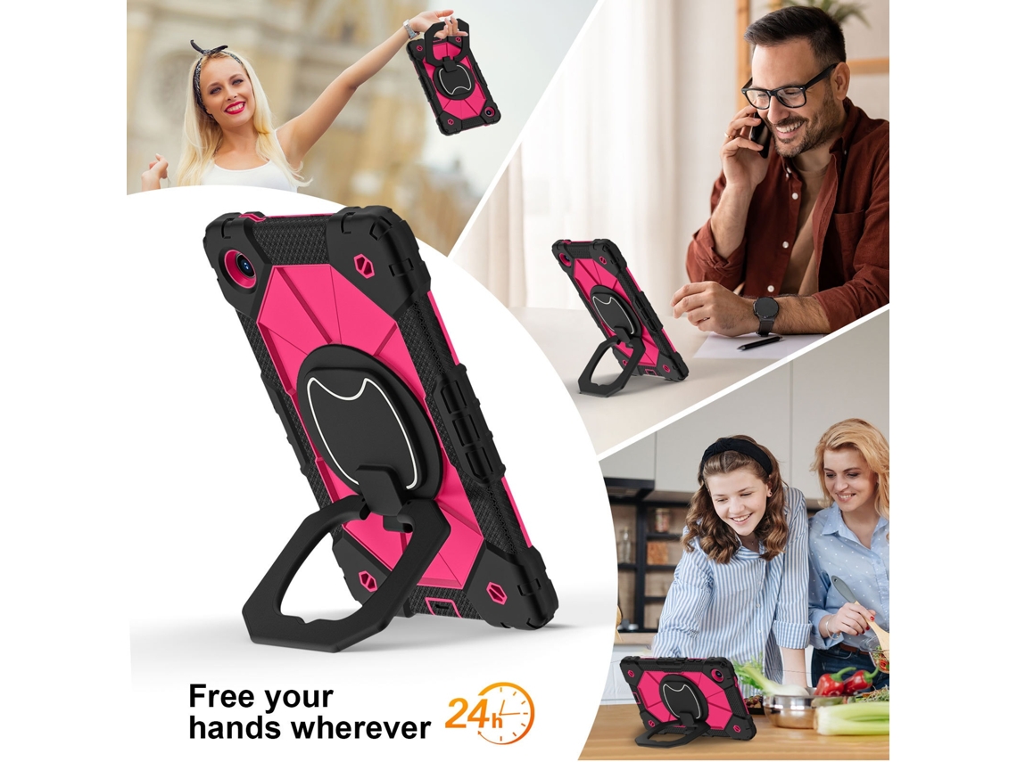 Capa Para Tablet Lurelia, Compatível Com Lenovo Tab One 8.7"/k9 Tb305fu 2025rosa Negra Vermelha, Rosa, Silicone, Função Sono, Suporte Para Caneta
