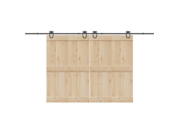 Vidaxl Kit De Ferragens Para Porta Deslizante 400 Cm Aço Preto