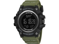 Reloj Deportivo Hombre Panars Luminoso Impermeable Con Doble Hora Y Calendario Verde Ejército