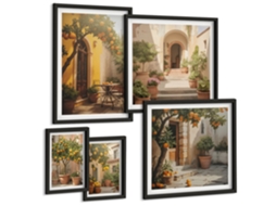 Conjunto De Pinturas Encantadoras Ruazinhas Laranjas Espelharte (5 Peças)