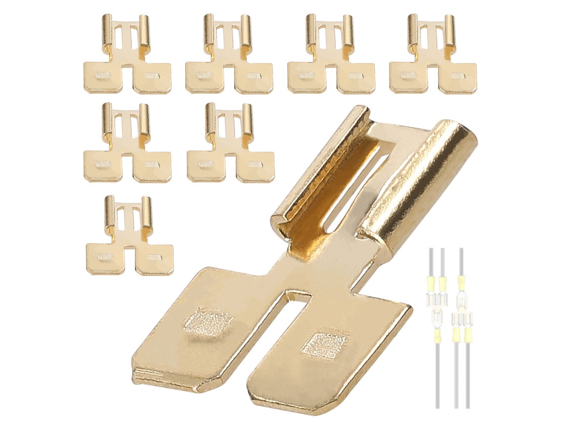 Conjunto Conectores Espátula Dupla Latão Elétrico