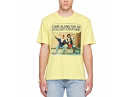 Rockinstone Bill And Ted Come Along Heather Yellow Adult T-shirt Size:xxxl