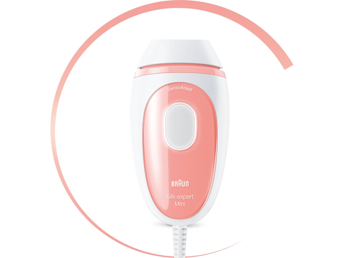 Depiladora Luz Pulsada BRAUN Silk·expert Mini PL1000 (IPL - Multi-zonas - Branco e Rosa)