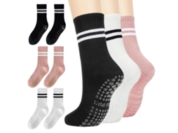 Meias de Ioga 4 Pares Unissex Antiderrapantes AQUAFORGE