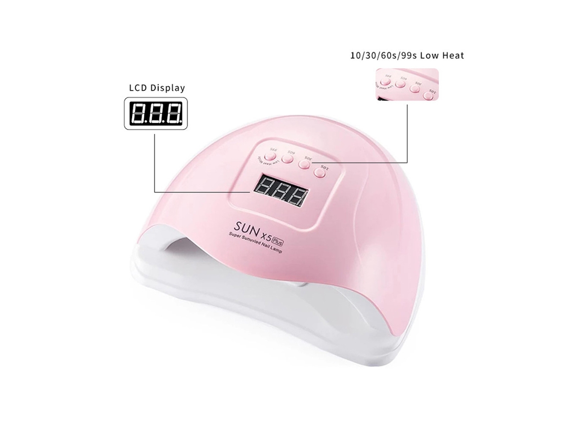 Lâmpada Uv Para Unhas Em Gel, Secador De Unhas Led Uv De 80w