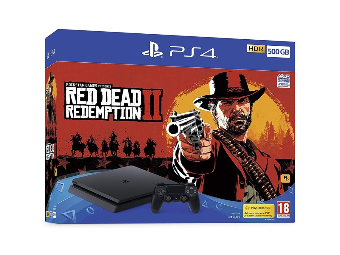 Consola PS4 Slim + Red Dead Redemption 2 (Recondicionado Marcas Mínimas -  500 GB)