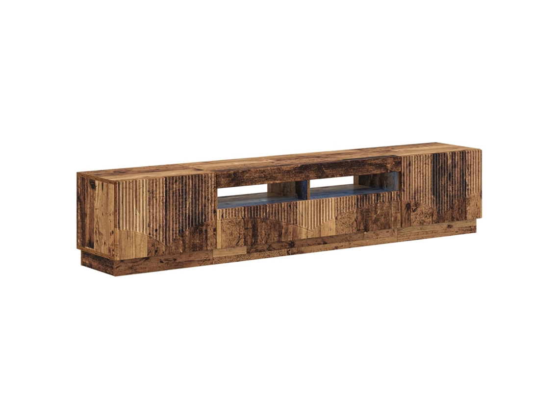 Vidaxl Armário De Tv Led De 5 Peças Madeira Antiga