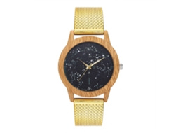 Reloj De Cuarzo Casual Unisex Con Correa De Silicona Oro Moda