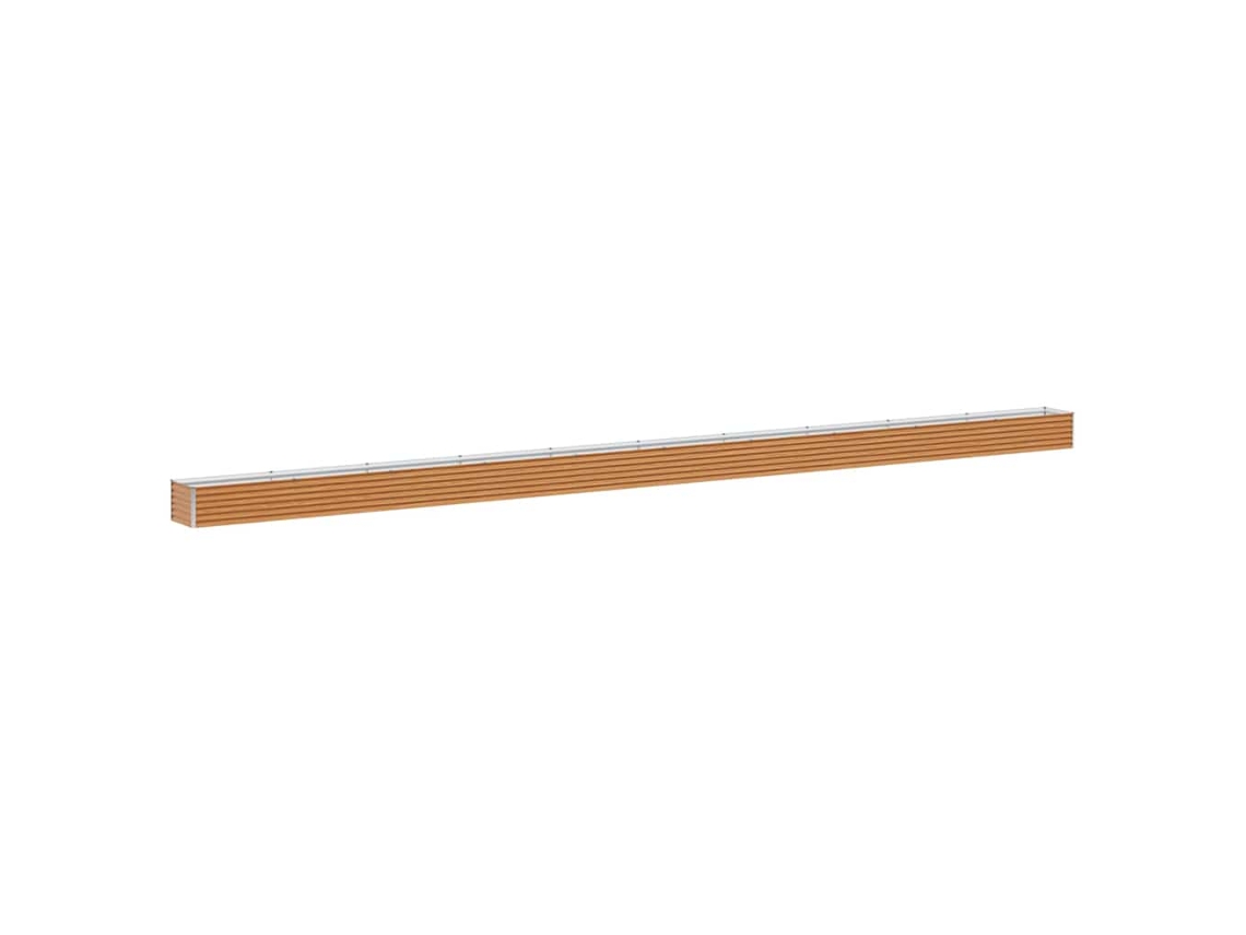 Conjunto 1 Cama De Jardim Vidaxl Castanho Aço (970 X 50 X 36 Cm)