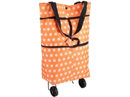 Saco De Compras Dobráveis, Carrinho De Tecido Reutilizável Oxford Fabric Com Rodas Para Facilitar O Movimento, Alça Ajustável Para Arrastamento Sem Es