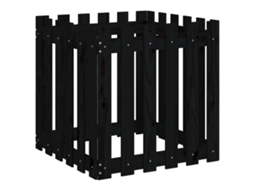 Garden Planter, Garden Planters Vidaxl Preto Madeira De Pinho (60 X 60 X 60 Cm)