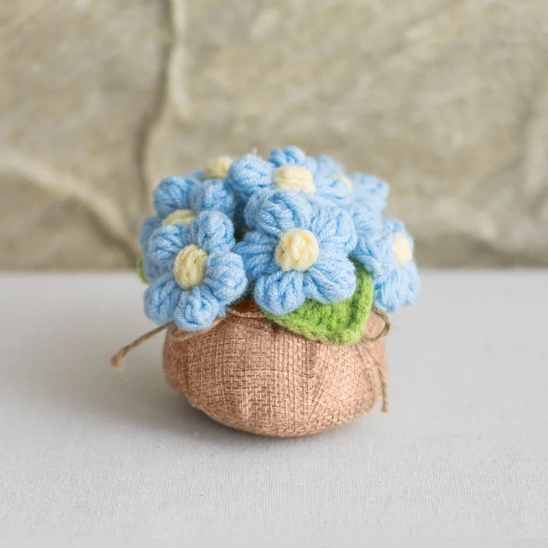 Plantas Fofas Em Vasos De Crochê Com Flores