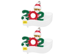 Laxiscreed Pacote Com 2 Pendentes De Natal Papai Noel Para Árvore E Decoração Festiva
