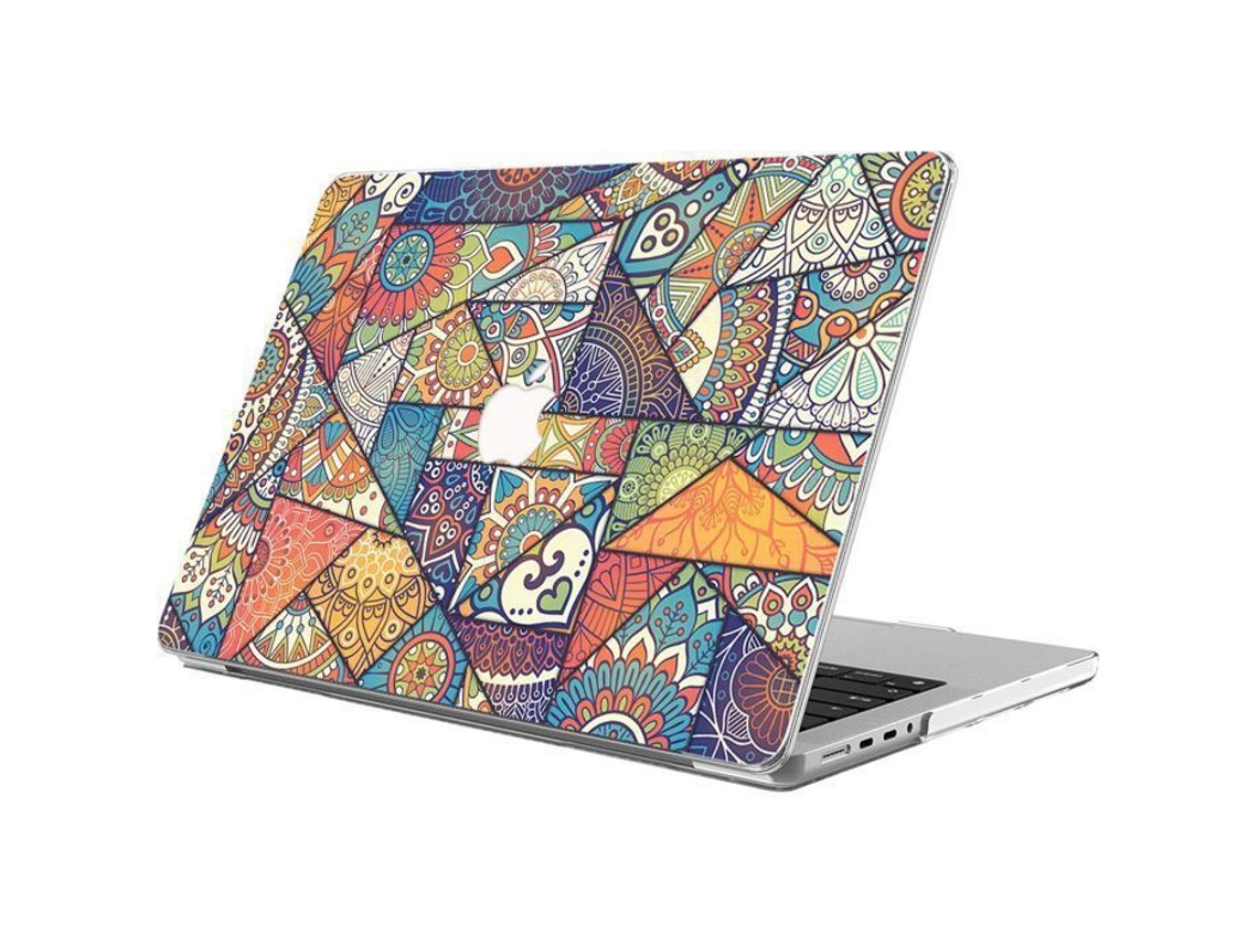Capa Protetora Booling Para Macbook Air De 15 Polegadas - Antiderrapante - Design De Janela De Vidro - Multicolorida