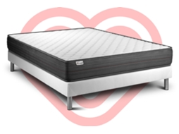 Conjunto Vitalpower 130 X 200 Cm Somier Kit Branco