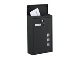 Caixa De Correio De Parede Compacta Em Metal Com Visor