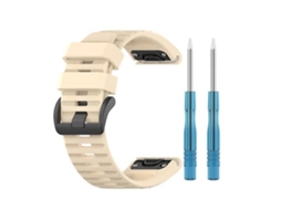 Lurelia Pulseira, Compatível Com Smartwatch Garmin Fenix 6 22mm Silicone Liberação Rápida Bege, Acabamento Moderno