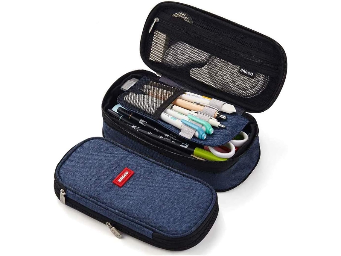 Estojo para Lápis, com Bolsos, Lona AQUAFORGE