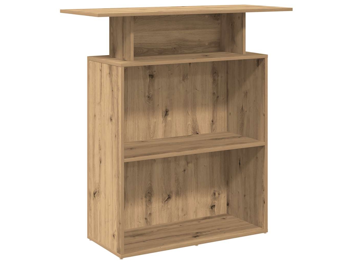 Balcão de Recepção em Madeira Carvalho Artisiano MAISON EXCLUSIVE 100x40x104 cm