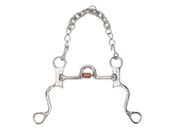 Bocado de Cavalo Snaffle com Corrente Aço Inox 120mm para Treinamento Equestre | S/MARCA