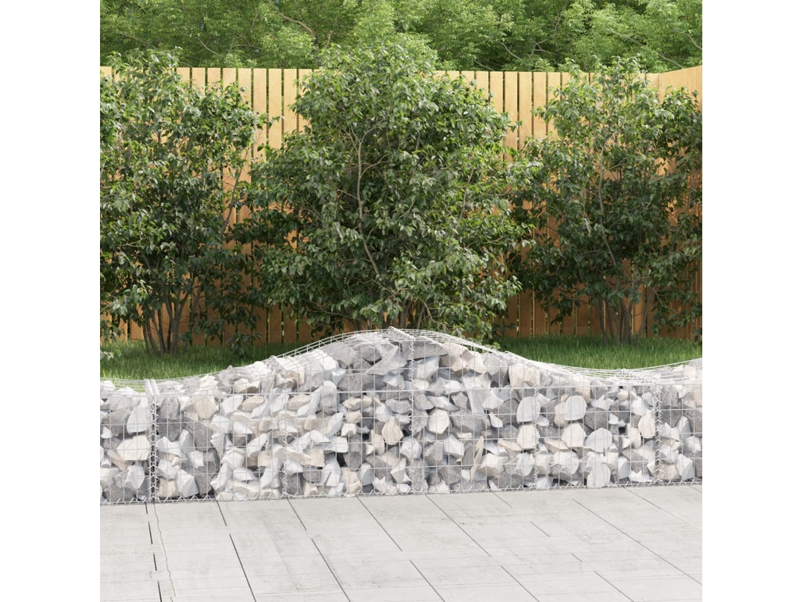 Vidaxl Cestos Gabião Arqueados 20pcs 200x50x40/60 Cm Ferro Galvanizado