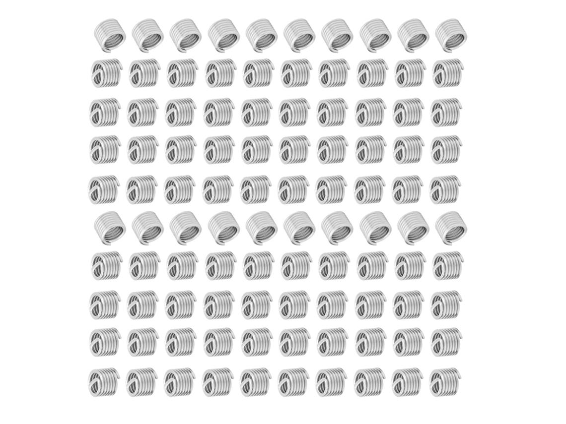 Kit De Reparo Roscas, 100 Peças Insertos Aço Inoxidável M6x1.0x1.5d,