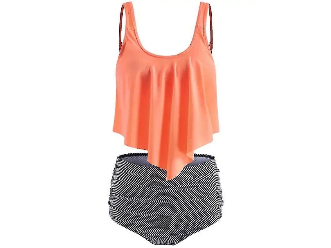 2026 conjunto de Bikini Tankini de Mulher com Babados e Cintura Alta Traje de Banho para Praias
