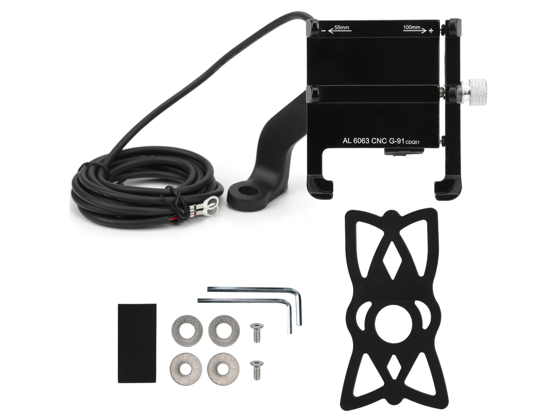 Suporte para Celular de Bicicleta G 91 com Carregamento Usb, Ajustável | S/MARCA