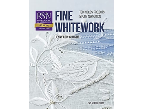 Livro RSN Fine Whitework de Jenny Adin-Christie (Inglês)