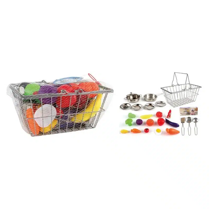 Cesta De Aluminio Con 18 Piezas De Comida De Plástico 668 G6 Innovatoys Innovatoysp24