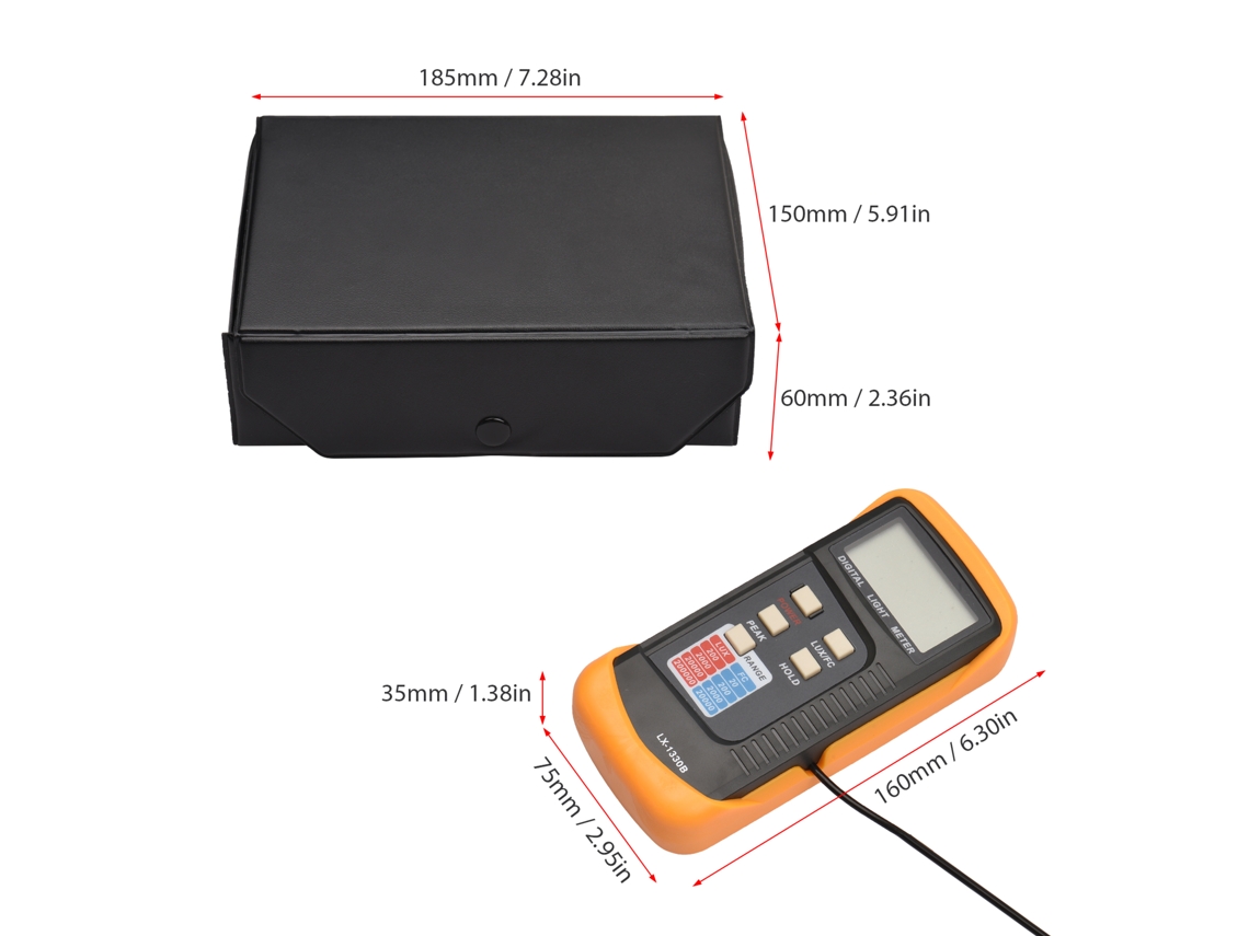 Medidor de Lux Digital Portátil S/MARCA, 200-200000 Lux, para laboratório e plantas