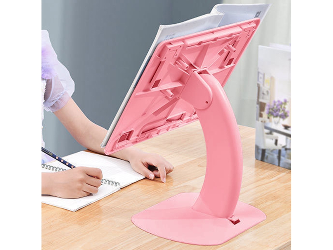 Aetheria suporte de Livro para Mesa Ergonômico Ajustável Plegável Multifuncional para Leitura Infantil Rosa