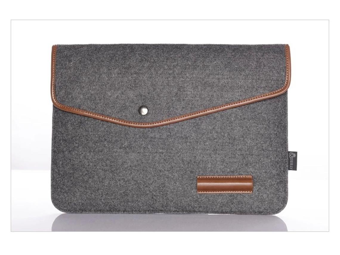 Capa Estilosa De Feltro Cinza Escuro Para Tablet/laptop 14 Polegadas Aquaforge