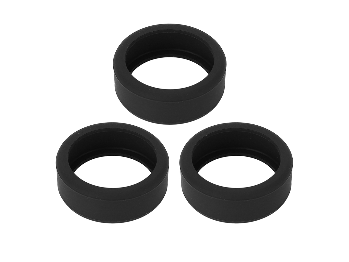 3pcs Capa De Anel De Silicone Para Anel Inteligente Resistente A Arranhões Tamanho M 11 12 13 Preto
